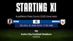 Susunan Pemain dan Link Live Streaming Jepang vs Timnas Indonesia, Beckham Putra Starter
