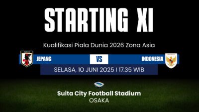 Susunan Pemain dan Link Live Streaming Jepang vs Timnas Indonesia, Beckham Putra Starter