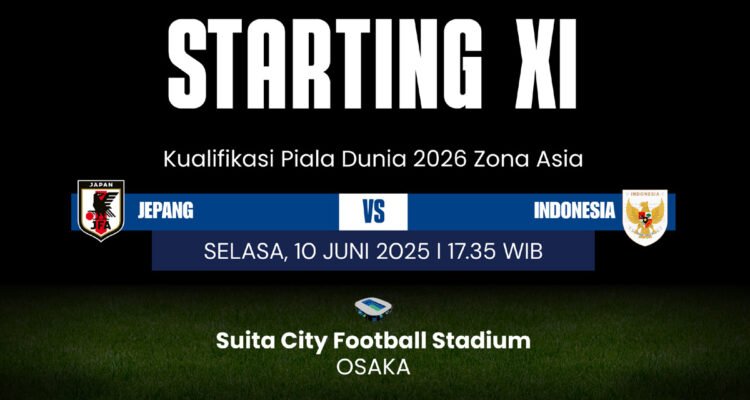 Susunan Pemain Jepang vs Indonesia